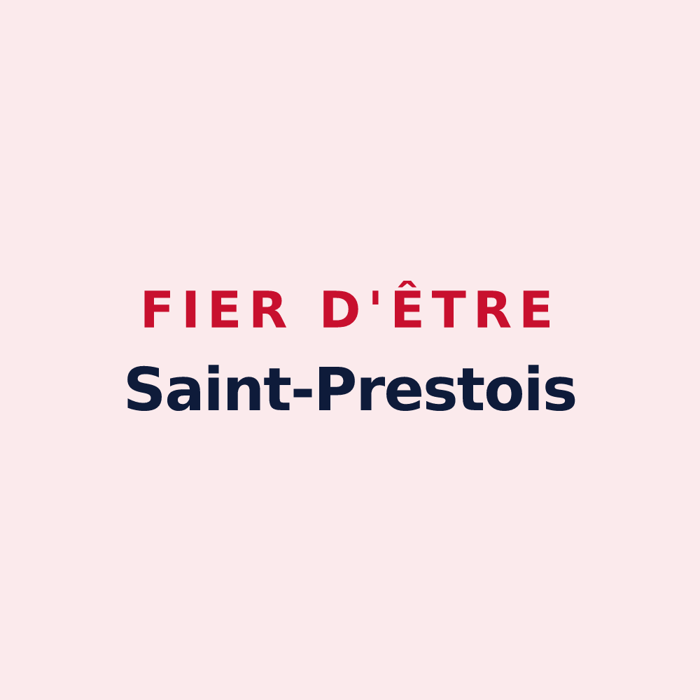 Magnet « Fier d'être Saint-Prestois » — design pour Saint-Prest