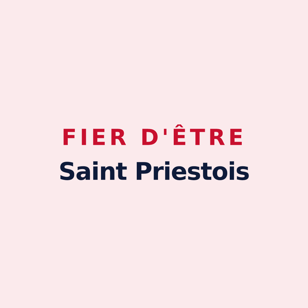 Magnet « Fier d'être Saint Priestois » — design pour Saint-Priest-les-Fougères