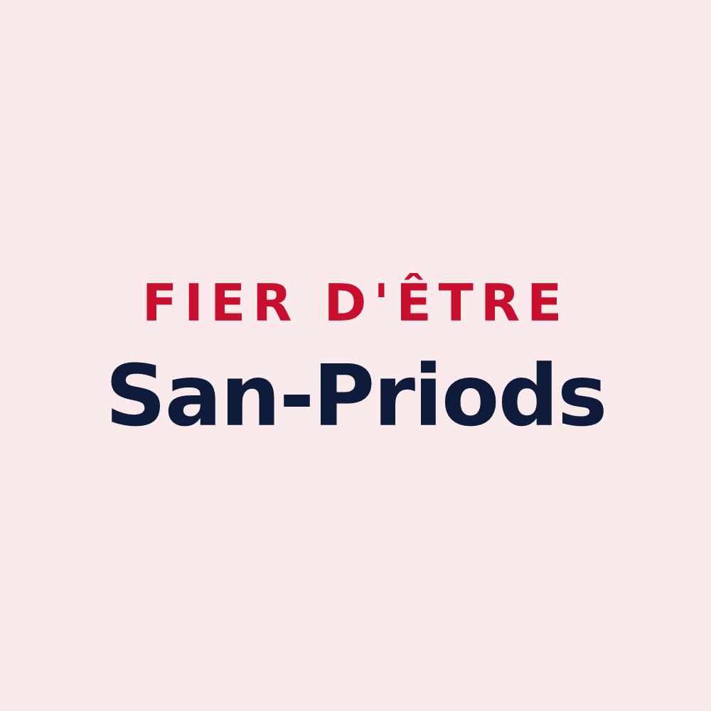 Magnet « Fier d'être San-Priods » — design pour Saint-Priest
