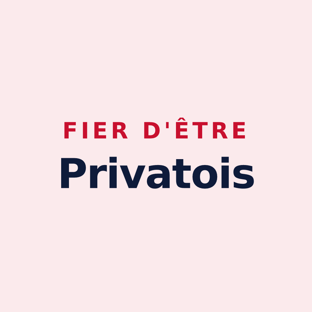 Magnet « Fier d'être Privatois » — design pour Saint-Privat