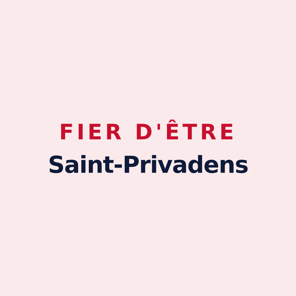 Magnet « Fier d'être Saint-Privadens » — design pour Saint-Privat-des-Vieux