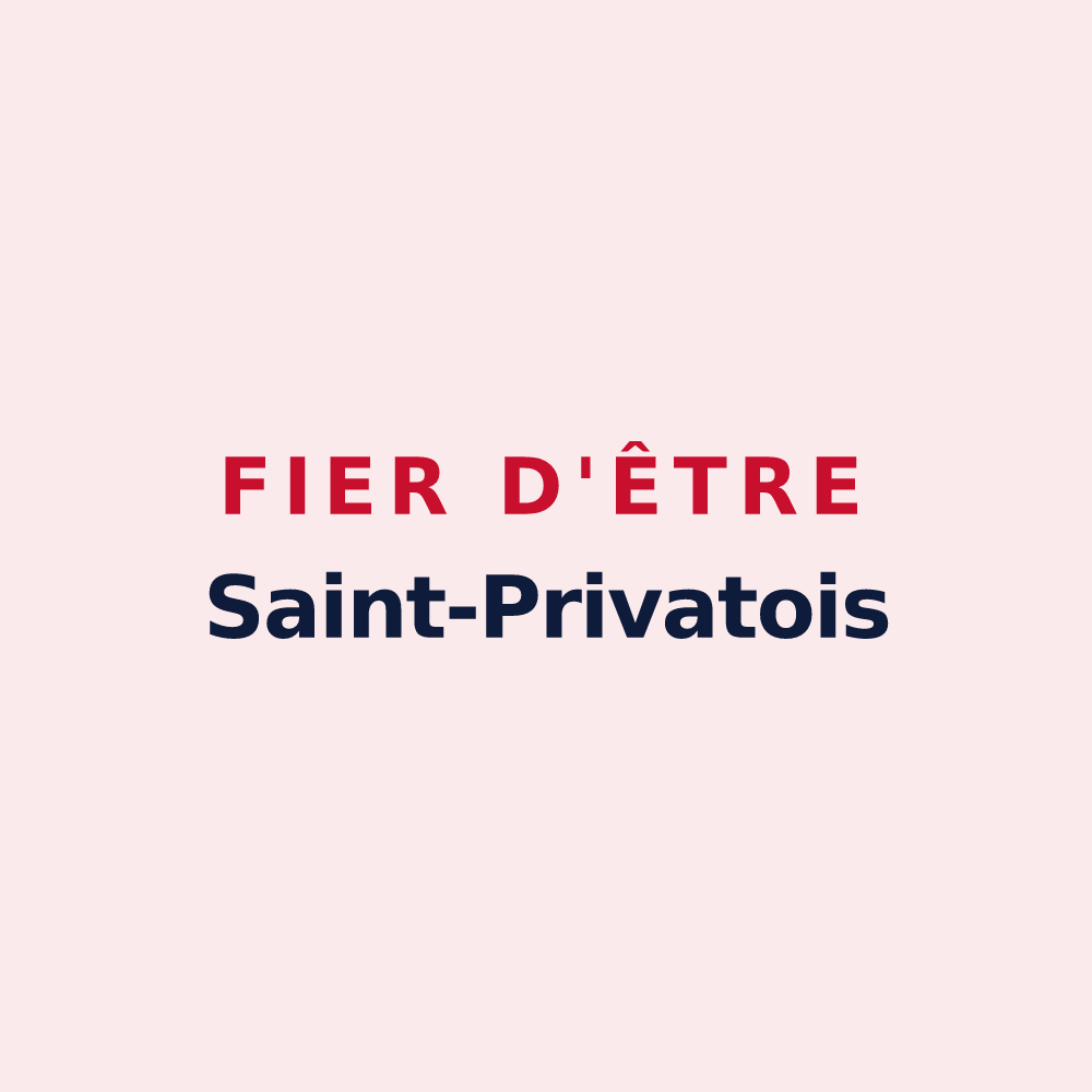 Magnet « Fier d'être Saint-Privatois » — design pour Saint Privat en Périgord