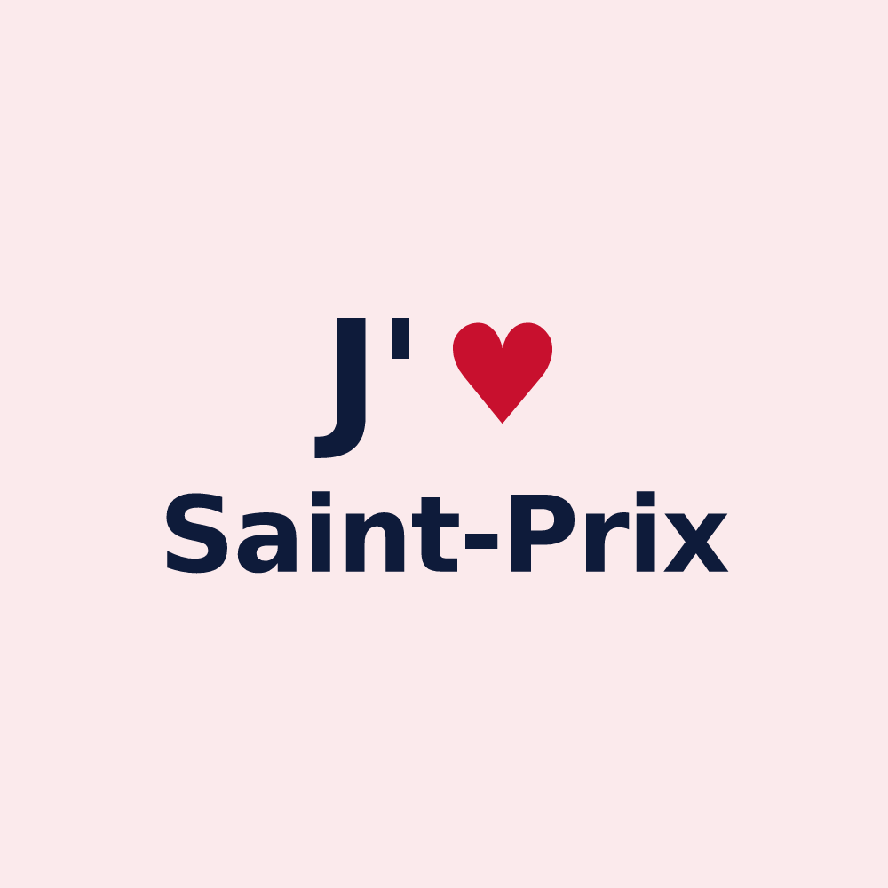 Magnet personnalisé Saint-Prix — design J'aime Saint-Prix