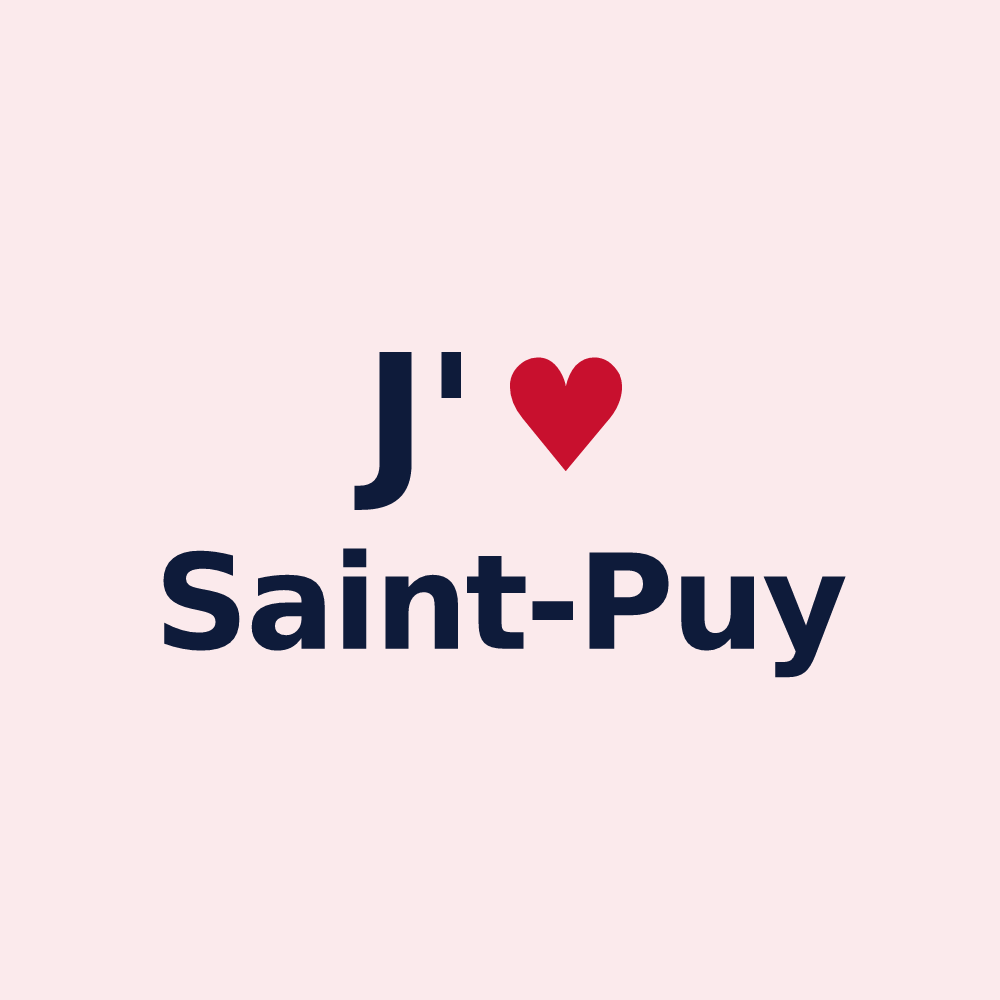 Magnet personnalisé Saint-Puy — design J'aime Saint-Puy