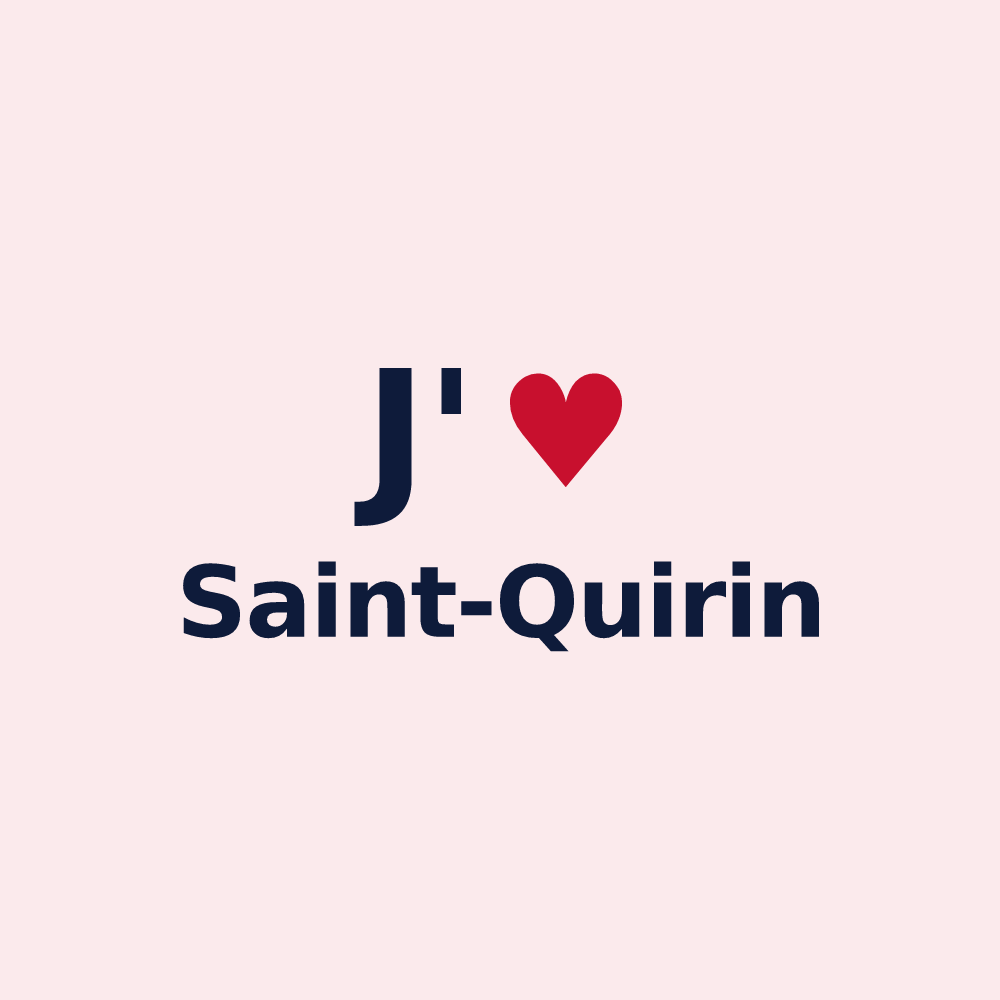 Magnet personnalisé Saint-Quirin — design J'aime Saint-Quirin