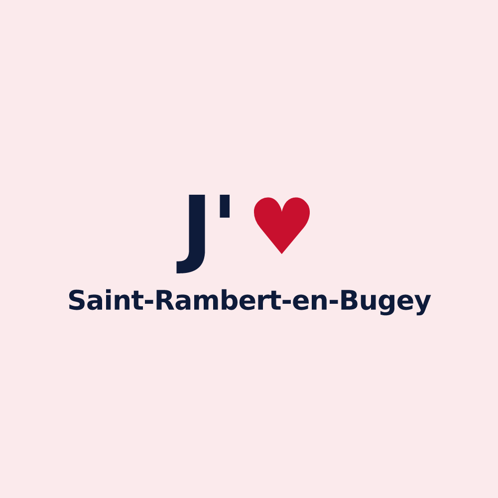 Magnet personnalisé Saint-Rambert-en-Bugey — design J'aime Saint-Rambert-en-Bugey