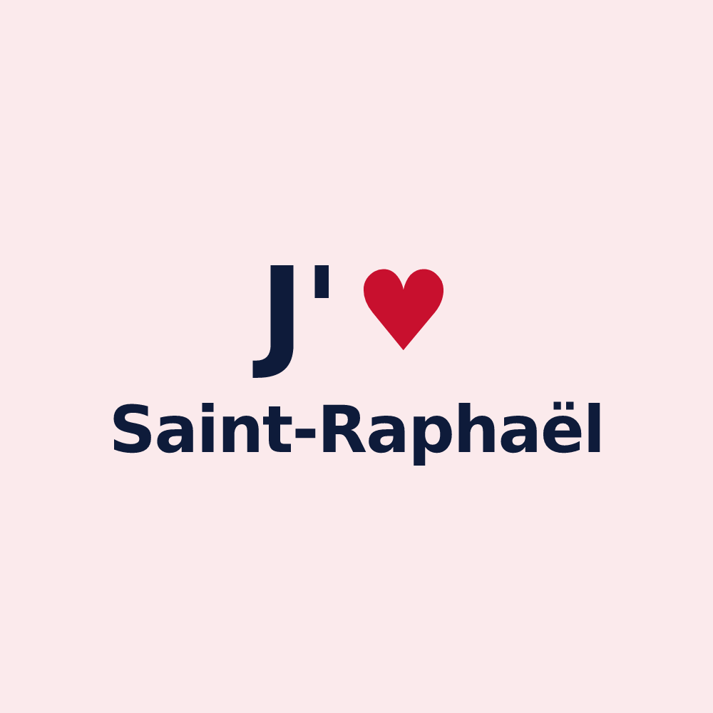 Magnet personnalisé Saint-Raphaël — design J'aime Saint-Raphaël