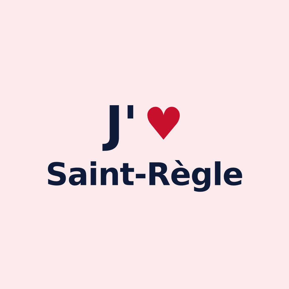 Magnet personnalisé Saint-Règle — design J'aime Saint-Règle