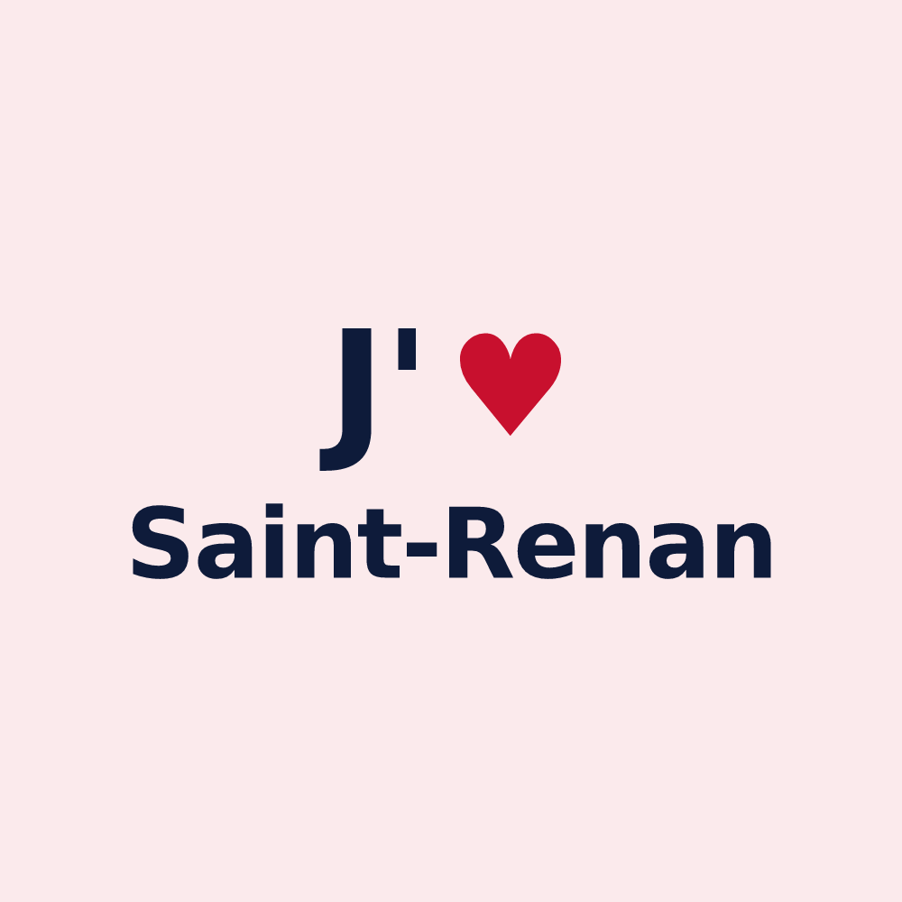 Magnet personnalisé Saint-Renan — design J'aime Saint-Renan