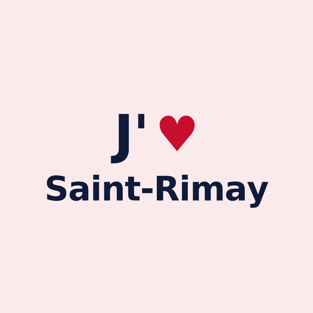 Magnet personnalisé Saint-Rimay — design J'aime Saint-Rimay