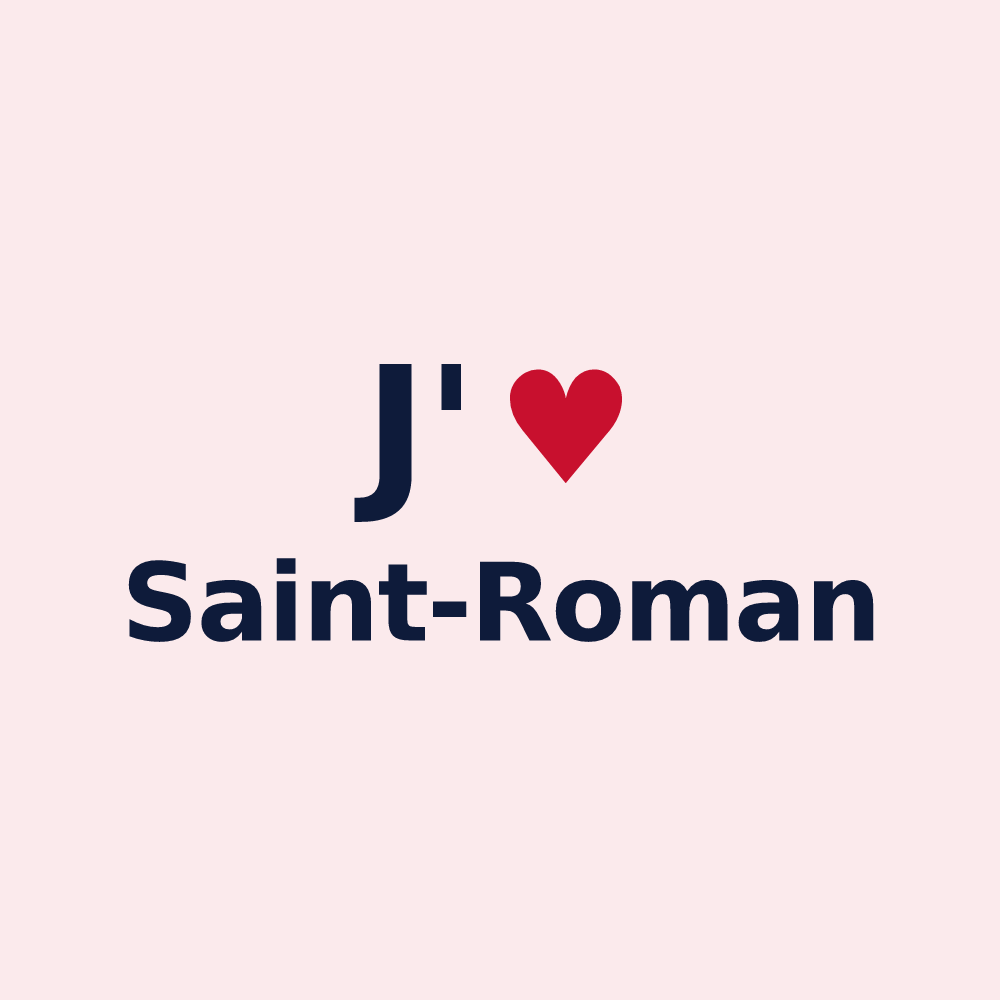 Magnet personnalisé Saint-Roman — design J'aime Saint-Roman