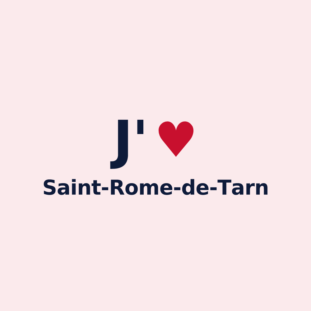 Magnet personnalisé Saint-Rome-de-Tarn — design J'aime Saint-Rome-de-Tarn