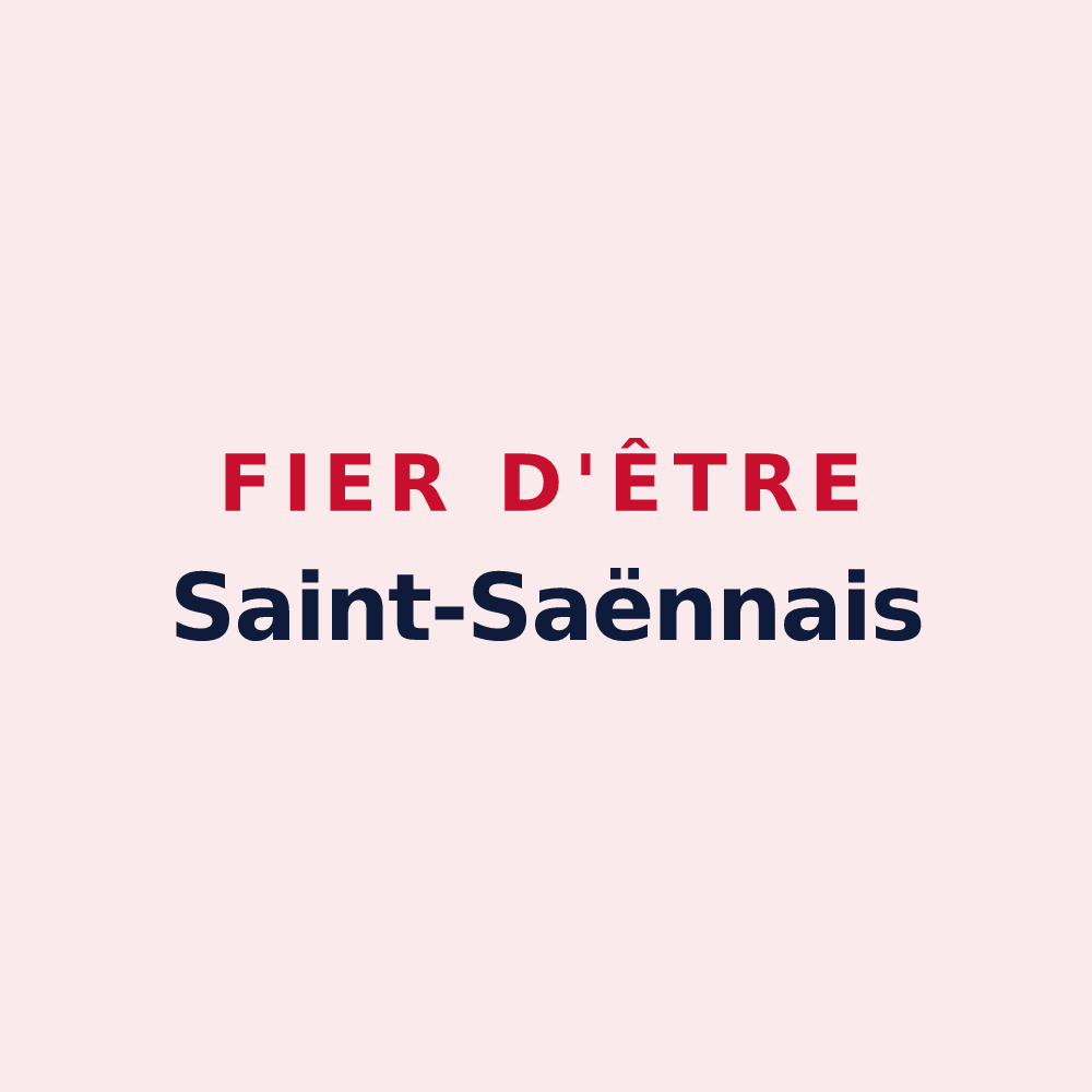 Magnet « Fier d'être Saint-Saënnais » — design pour Saint-Saëns