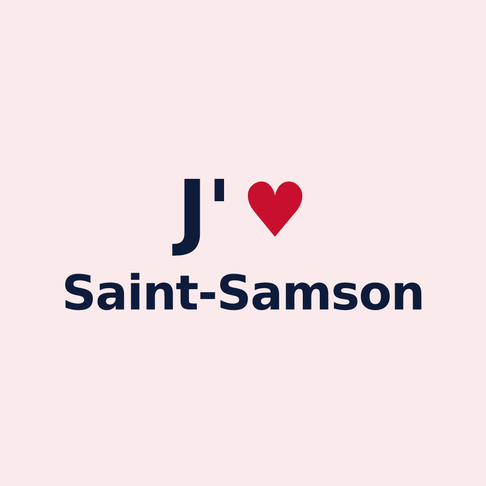 Magnet personnalisé Saint-Samson — design J'aime Saint-Samson