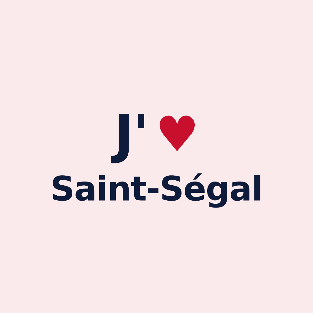 Magnet personnalisé Saint-Ségal — design J'aime Saint-Ségal
