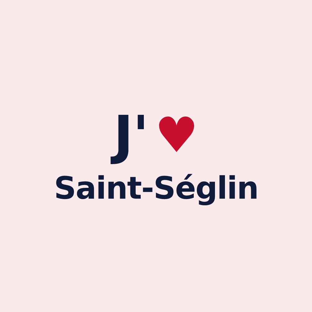 Magnet personnalisé Saint-Séglin — design J'aime Saint-Séglin