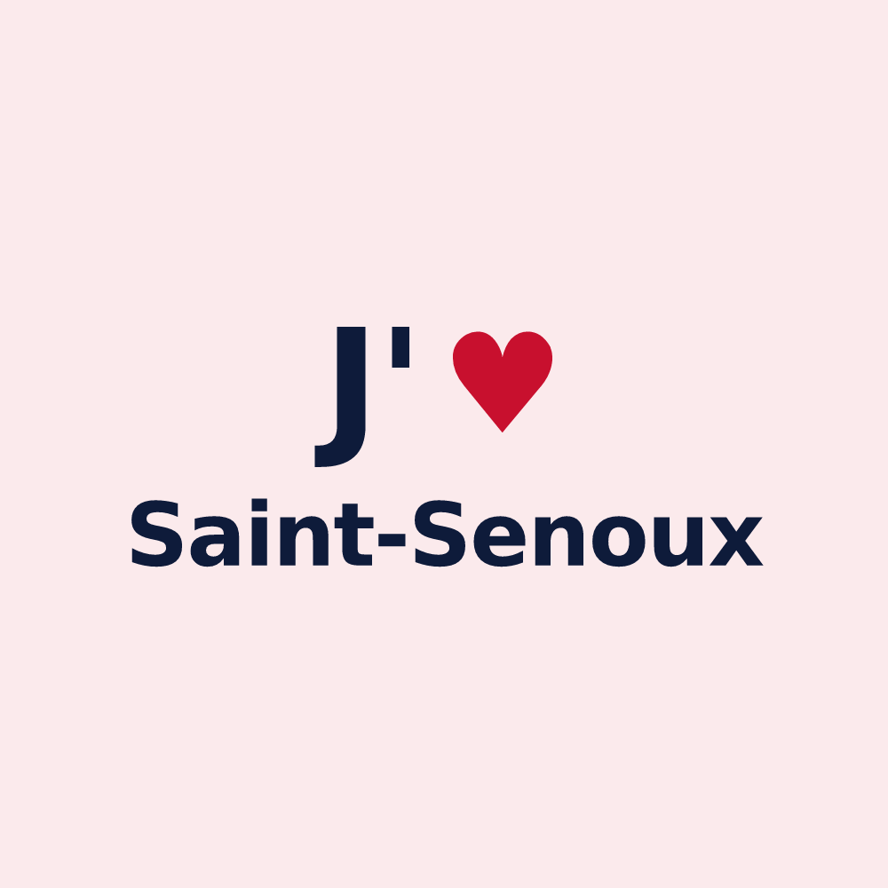 Magnet personnalisé Saint-Senoux — design J'aime Saint-Senoux
