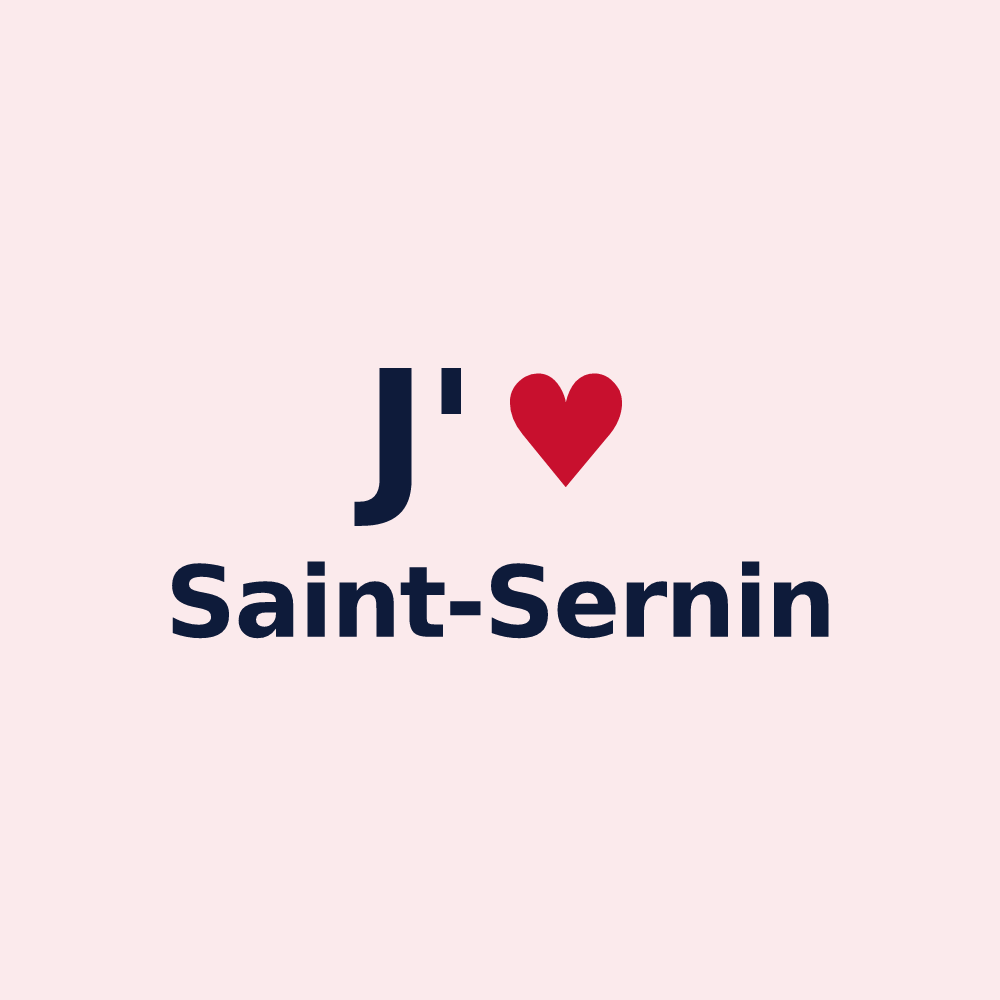 Magnet personnalisé Saint-Sernin — design J'aime Saint-Sernin