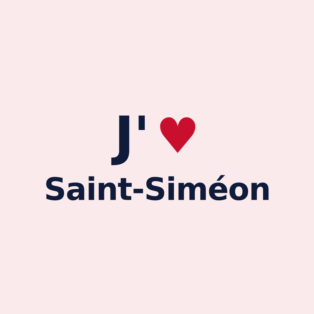 Magnet personnalisé Saint-Siméon — design J'aime Saint-Siméon