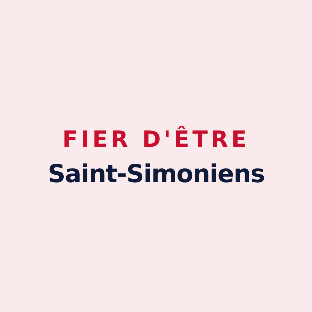Magnet « Fier d'être Saint-Simoniens » — design pour Saint-Simon