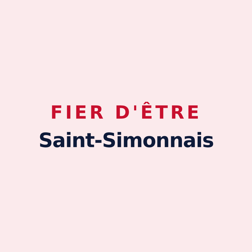 Magnet « Fier d'être Saint-Simonnais » — design pour Saint-Simon-de-Bordes