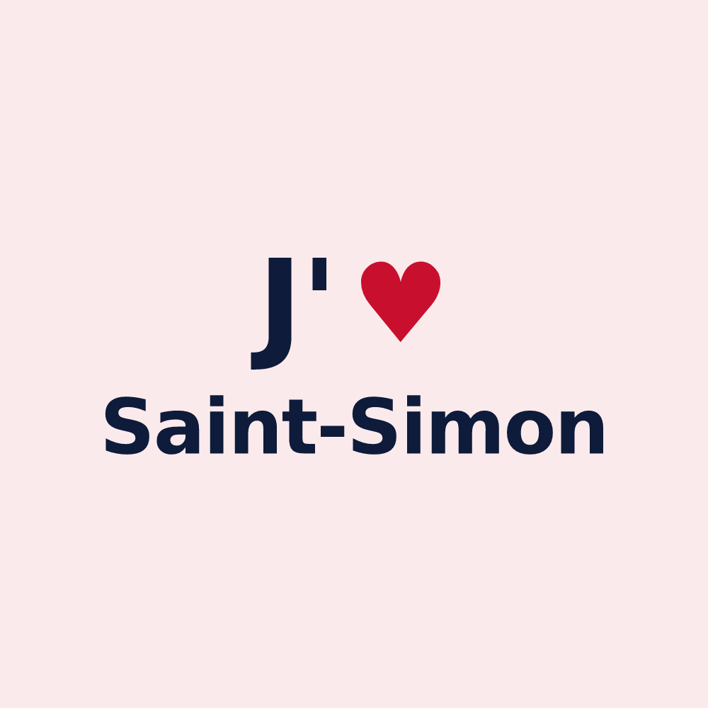 Magnet personnalisé Saint-Simon — design J'aime Saint-Simon