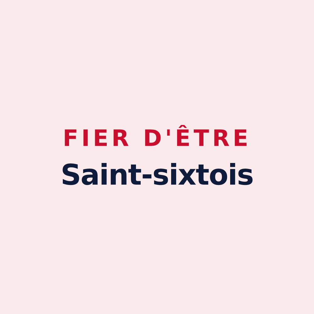 Magnet « Fier d'être Saint-sixtois » — design pour Saint-Sixte