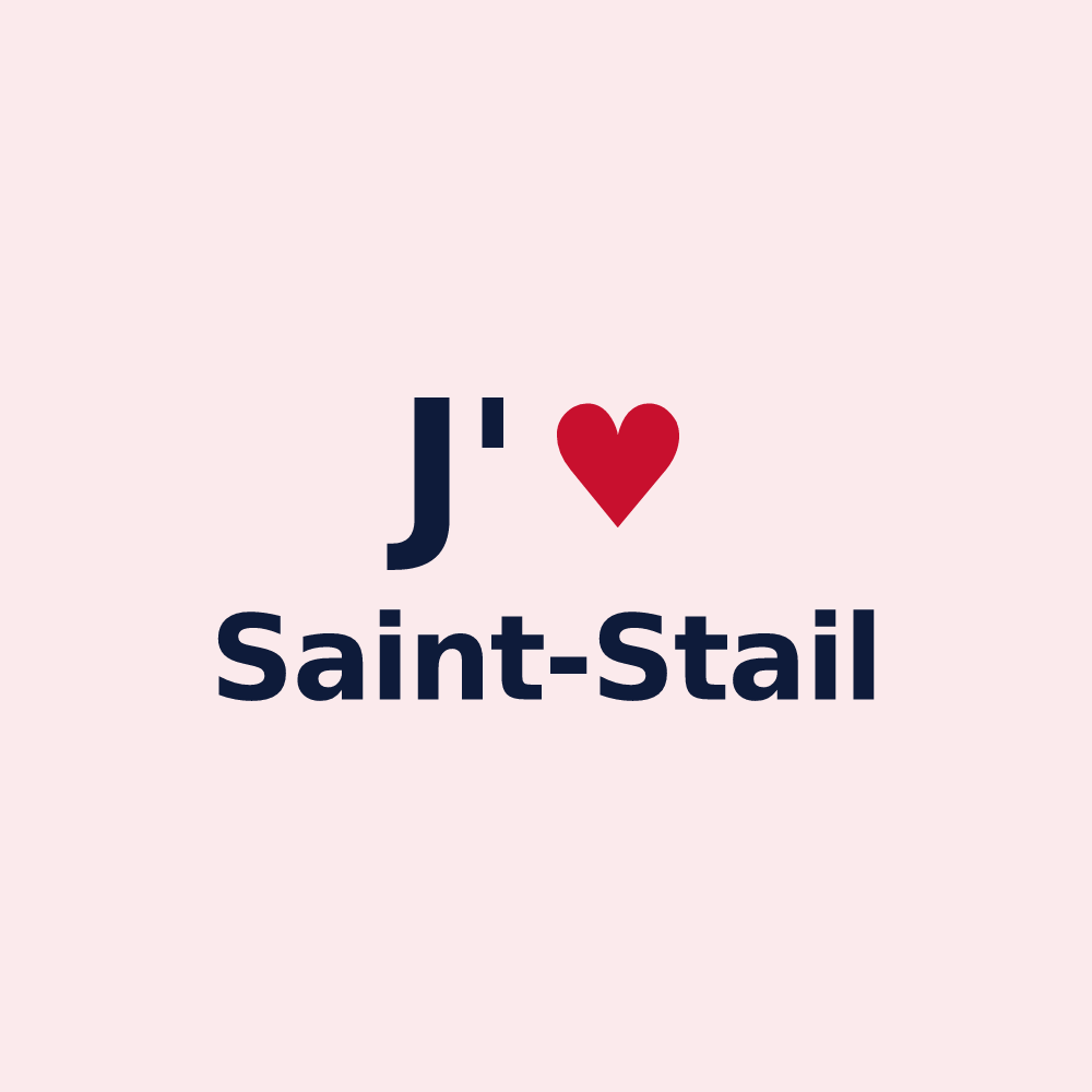 Magnet personnalisé Saint-Stail — design J'aime Saint-Stail