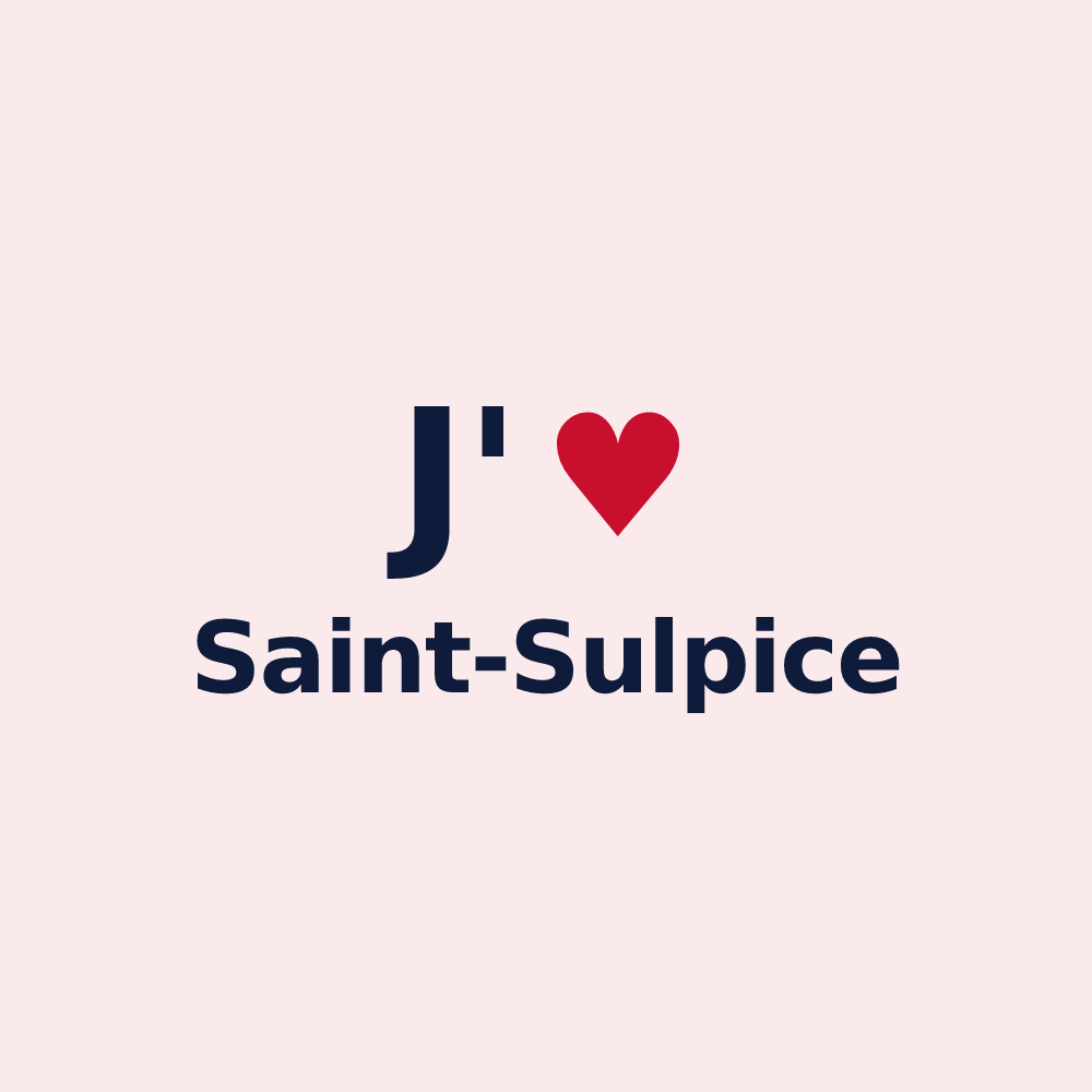 Magnet personnalisé Saint-Sulpice — design J'aime Saint-Sulpice