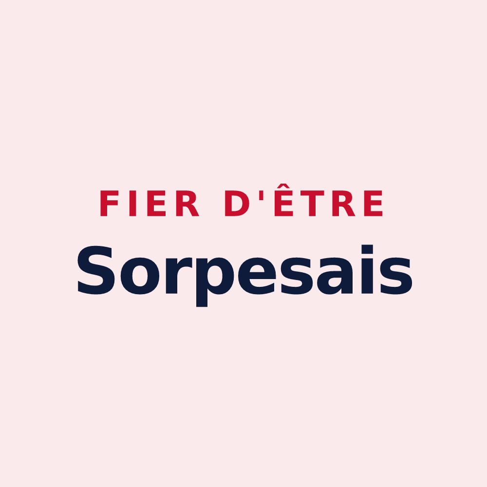 Magnet « Fier d'être Sorpesais » — design pour Saint-Sulpice