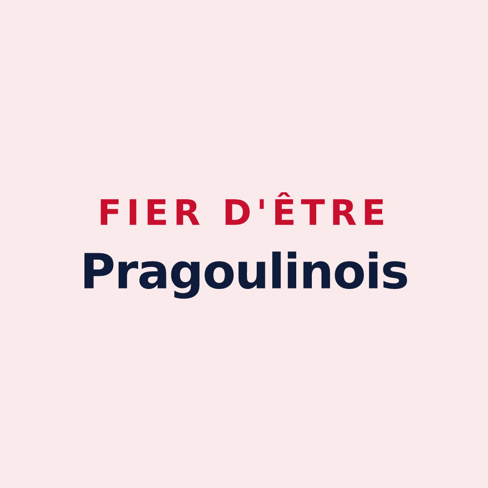 Magnet « Fier d'être Pragoulinois » — design pour Saint-Sylvestre-Pragoulin