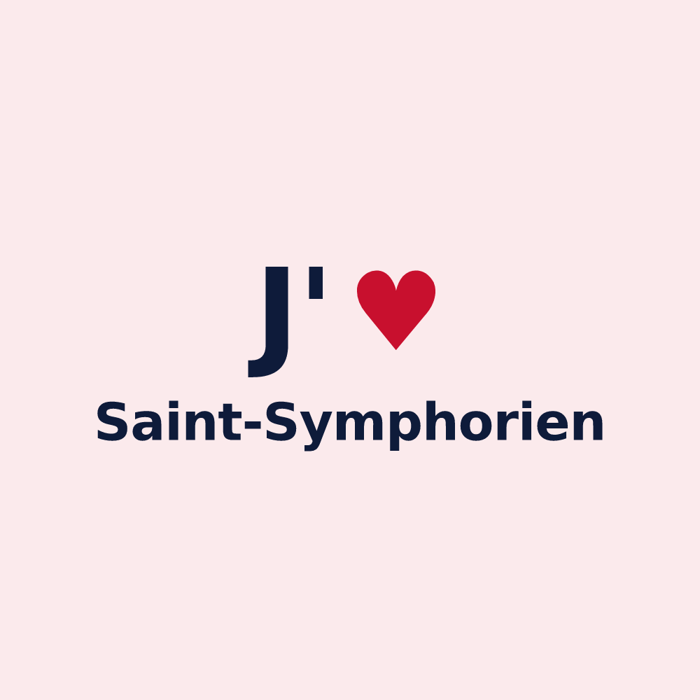 Magnet personnalisé Saint-Symphorien — design J'aime Saint-Symphorien