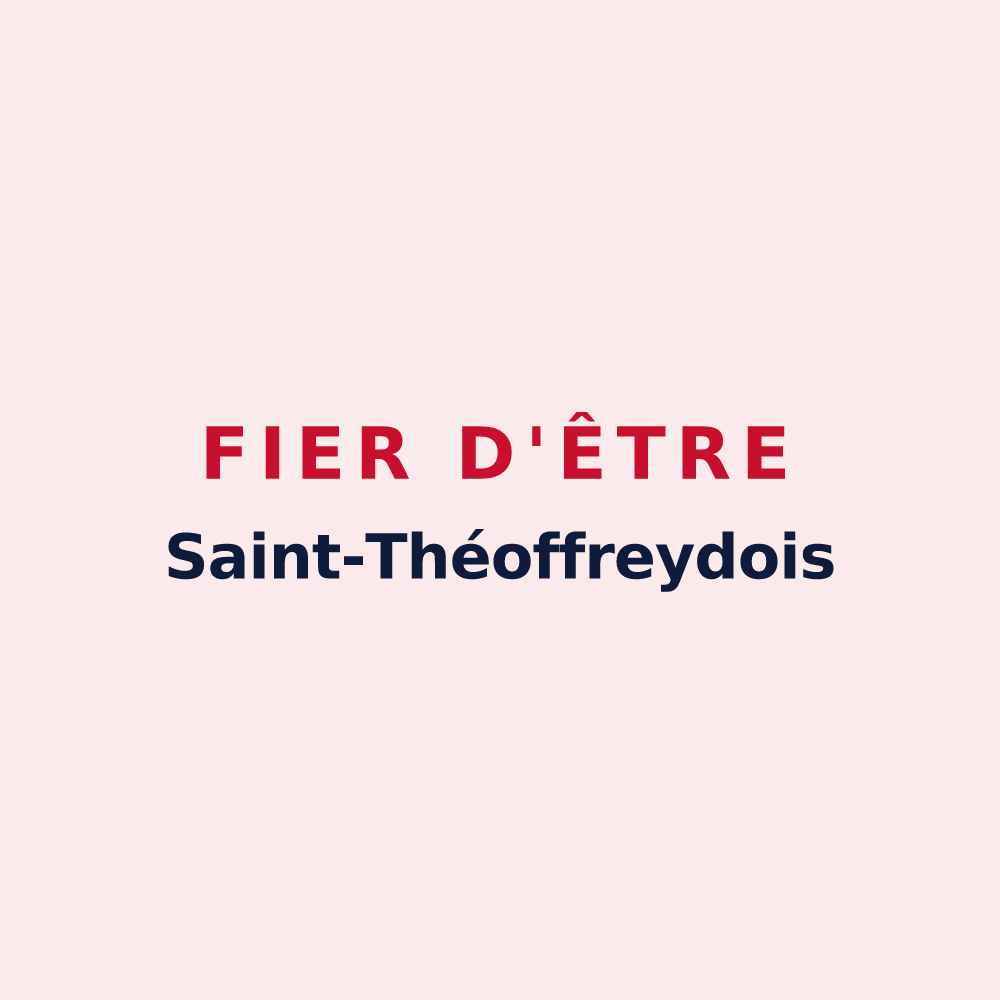 Magnet « Fier d'être Saint-Théoffreydois » — design pour Saint-Théoffrey
