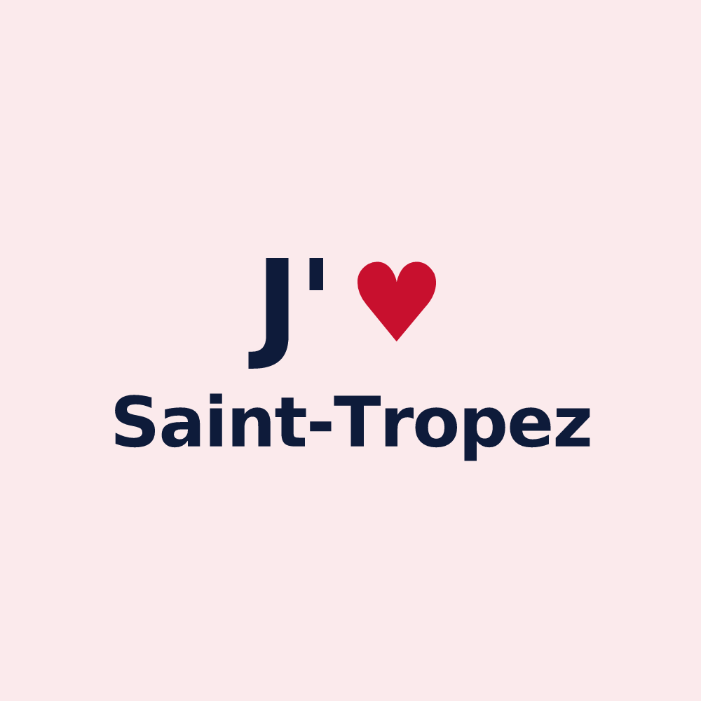 Magnet personnalisé Saint-Tropez — design J'aime Saint-Tropez