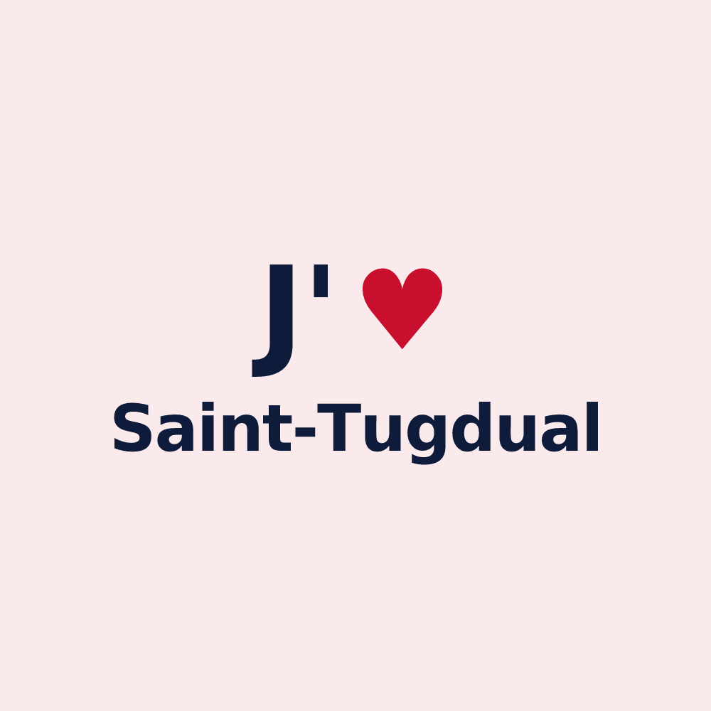 Magnet personnalisé Saint-Tugdual — design J'aime Saint-Tugdual