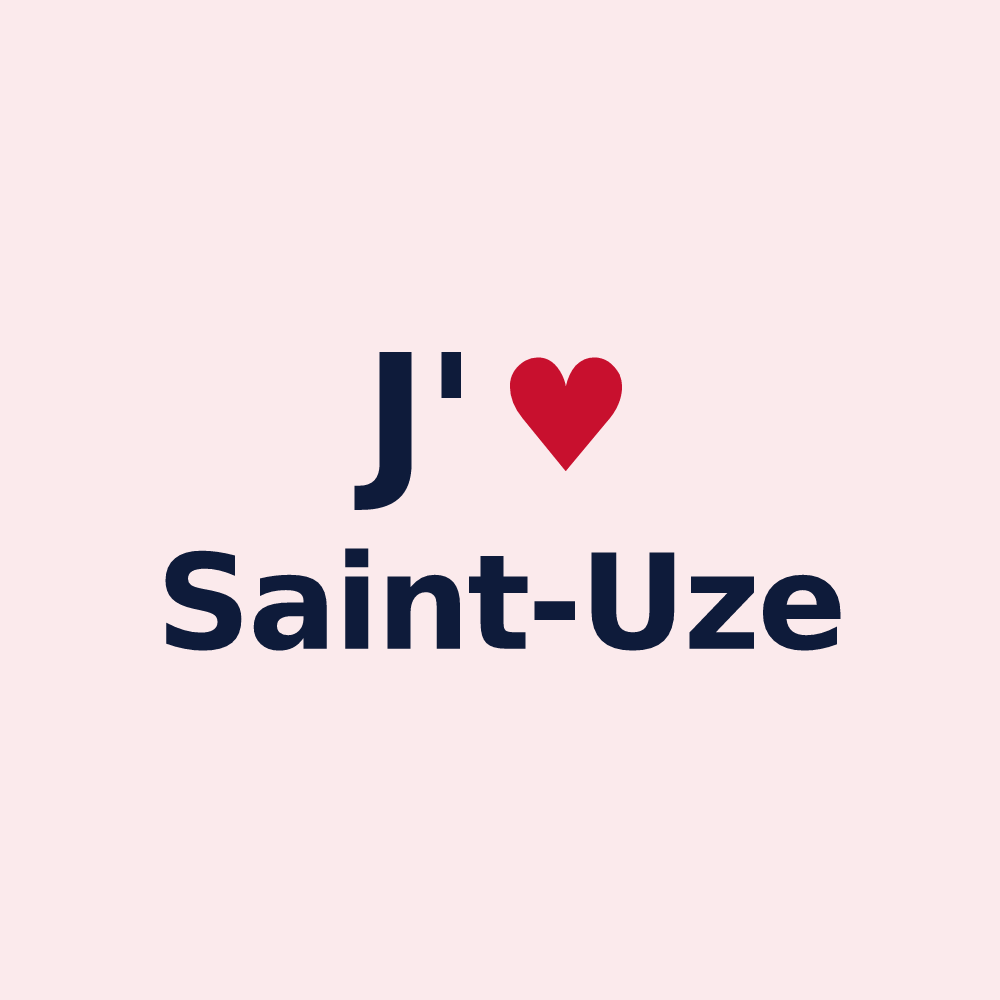 Magnet personnalisé Saint-Uze — design J'aime Saint-Uze