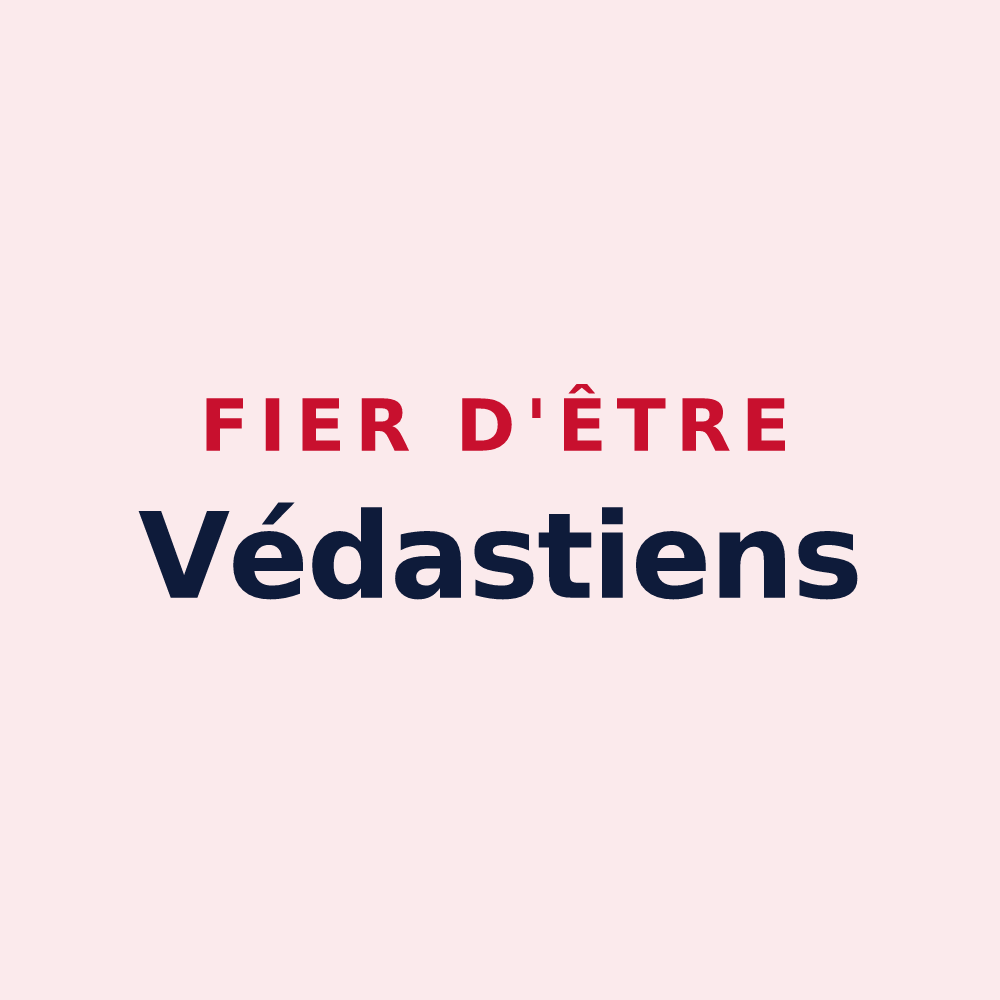 Magnet « Fier d'être Védastiens » — design pour Saint-Vaast-en-Auge