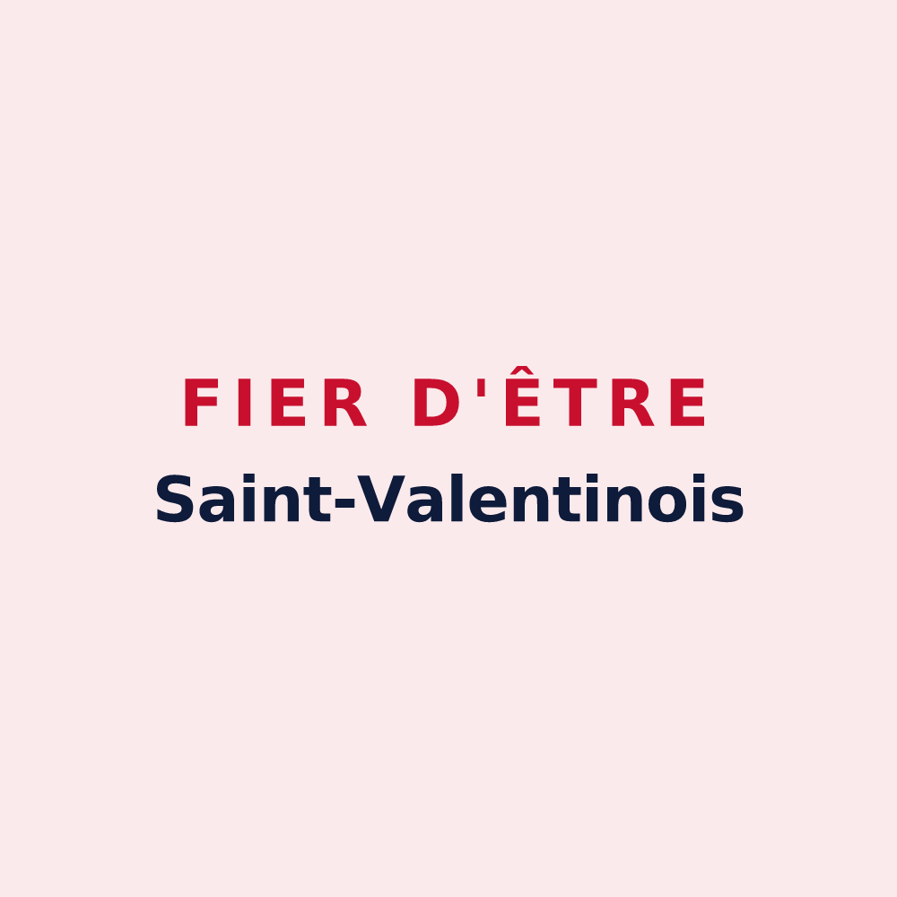 Magnet « Fier d'être Saint-Valentinois » — design pour Saint-Valentin