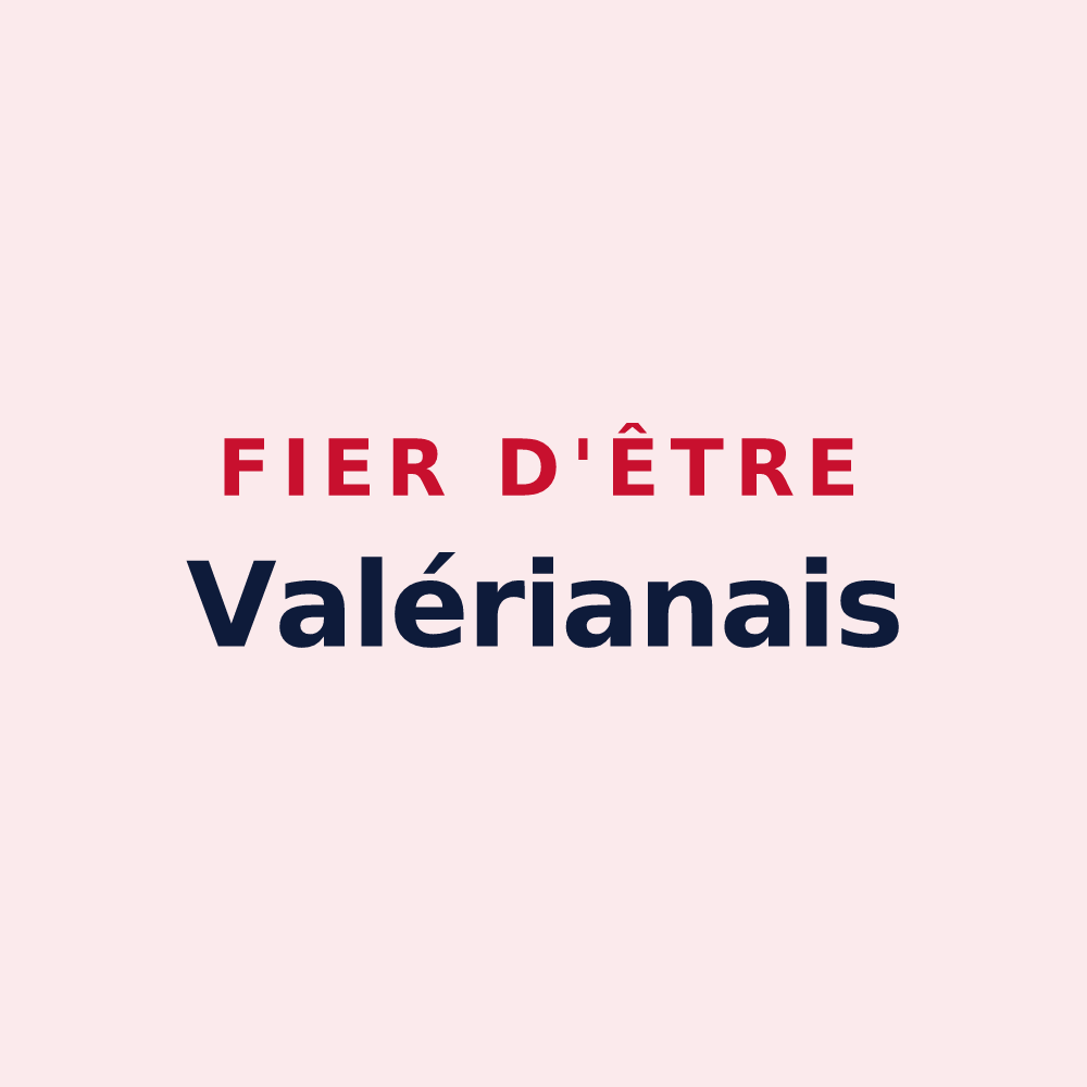 Magnet « Fier d'être Valérianais » — design pour Saint-Valérien