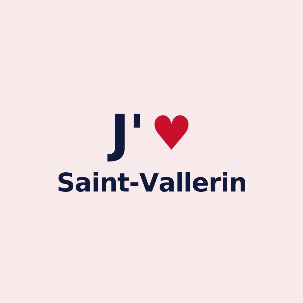 Magnet personnalisé Saint-Vallerin — design J'aime Saint-Vallerin