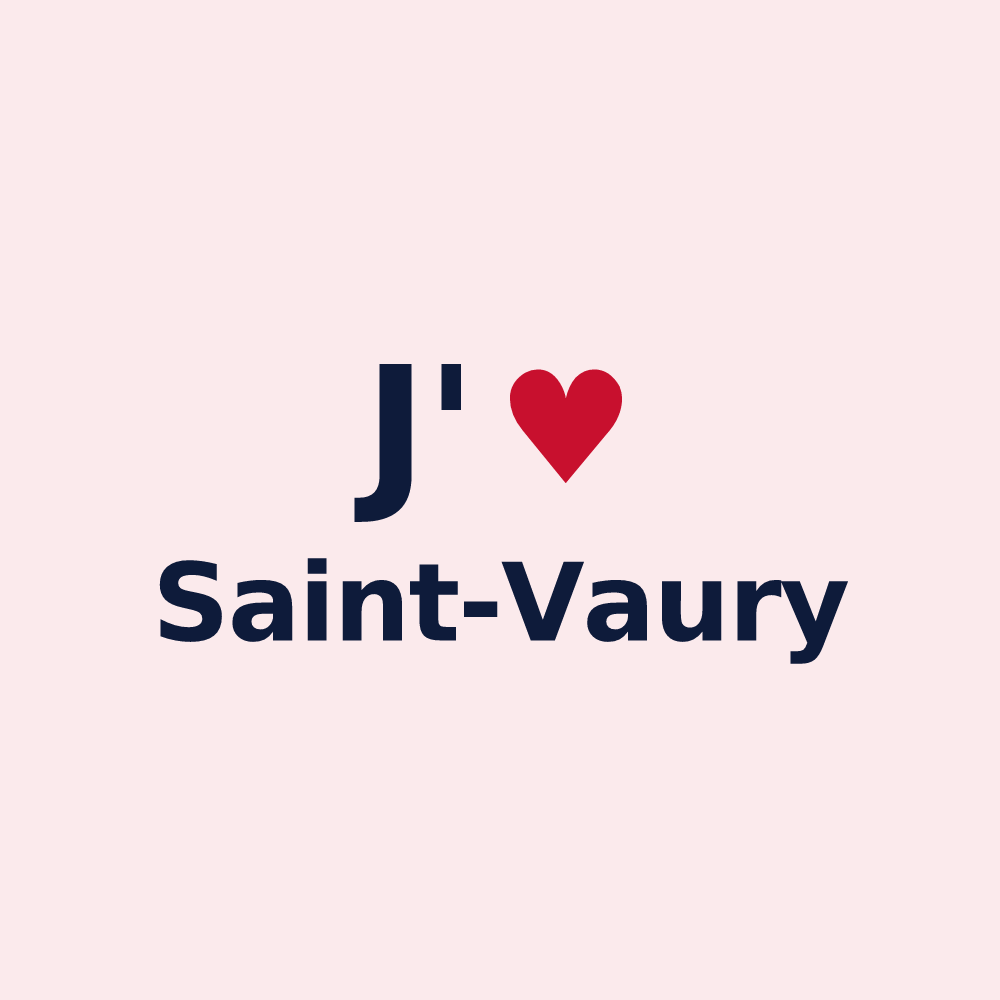Magnet personnalisé Saint-Vaury — design J'aime Saint-Vaury