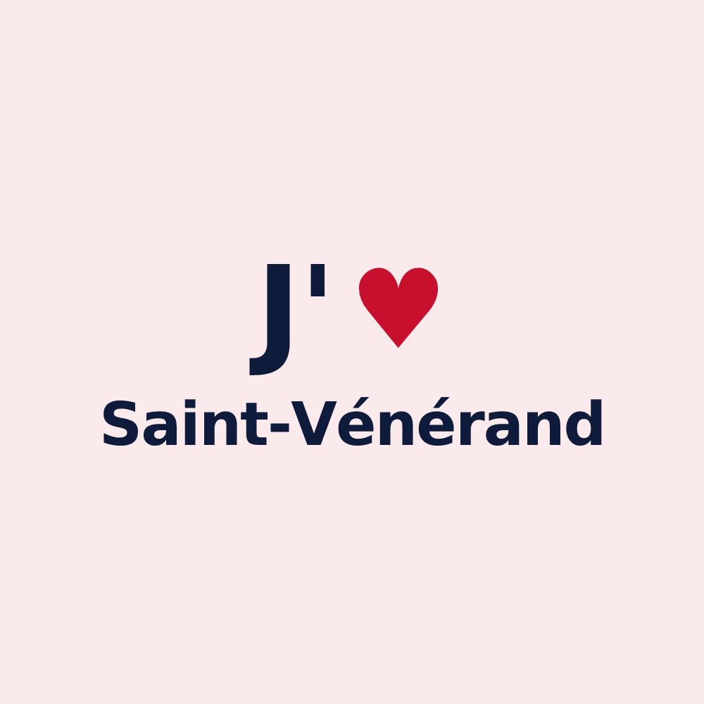 Magnet personnalisé Saint-Vénérand — design J'aime Saint-Vénérand