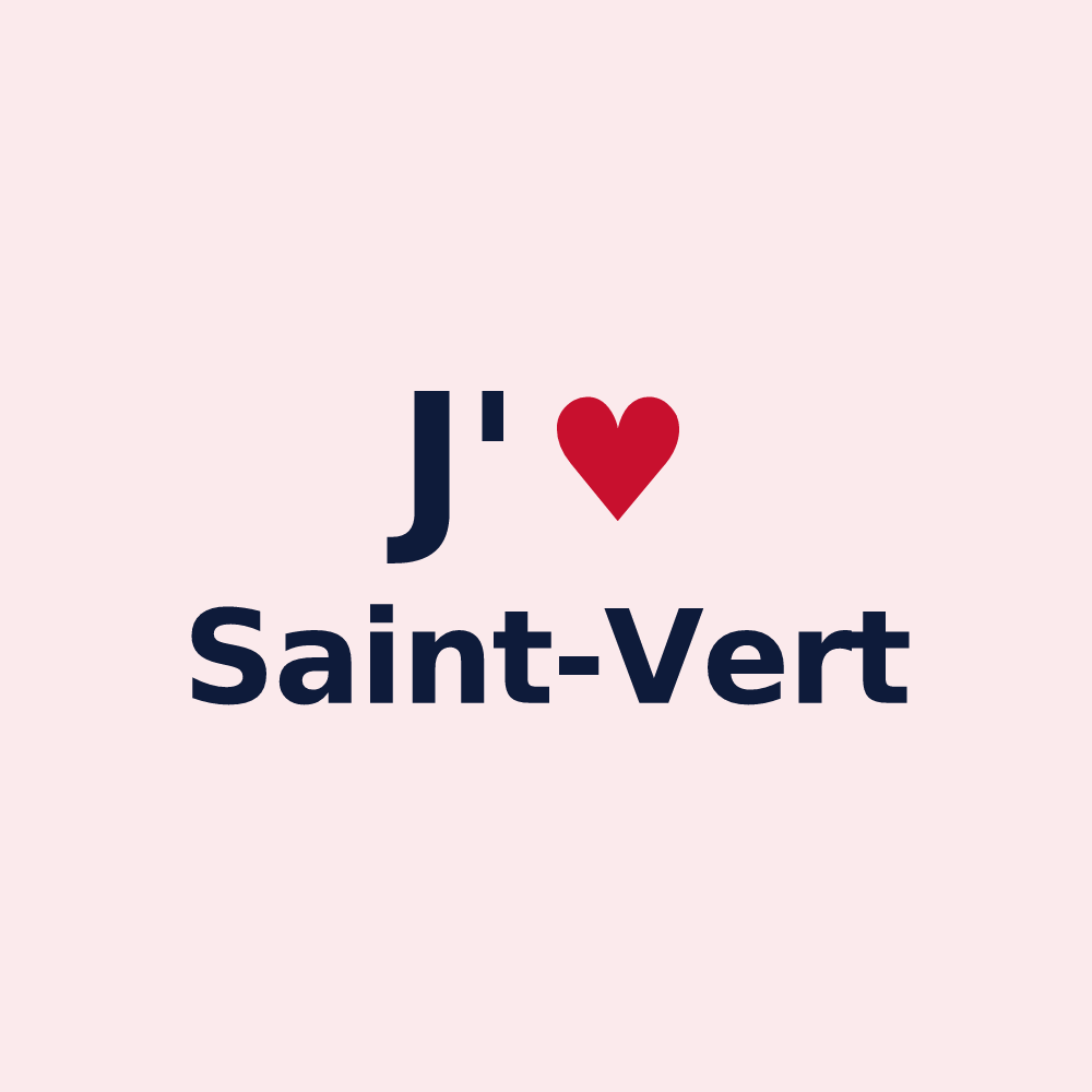 Magnet personnalisé Saint-Vert — design J'aime Saint-Vert