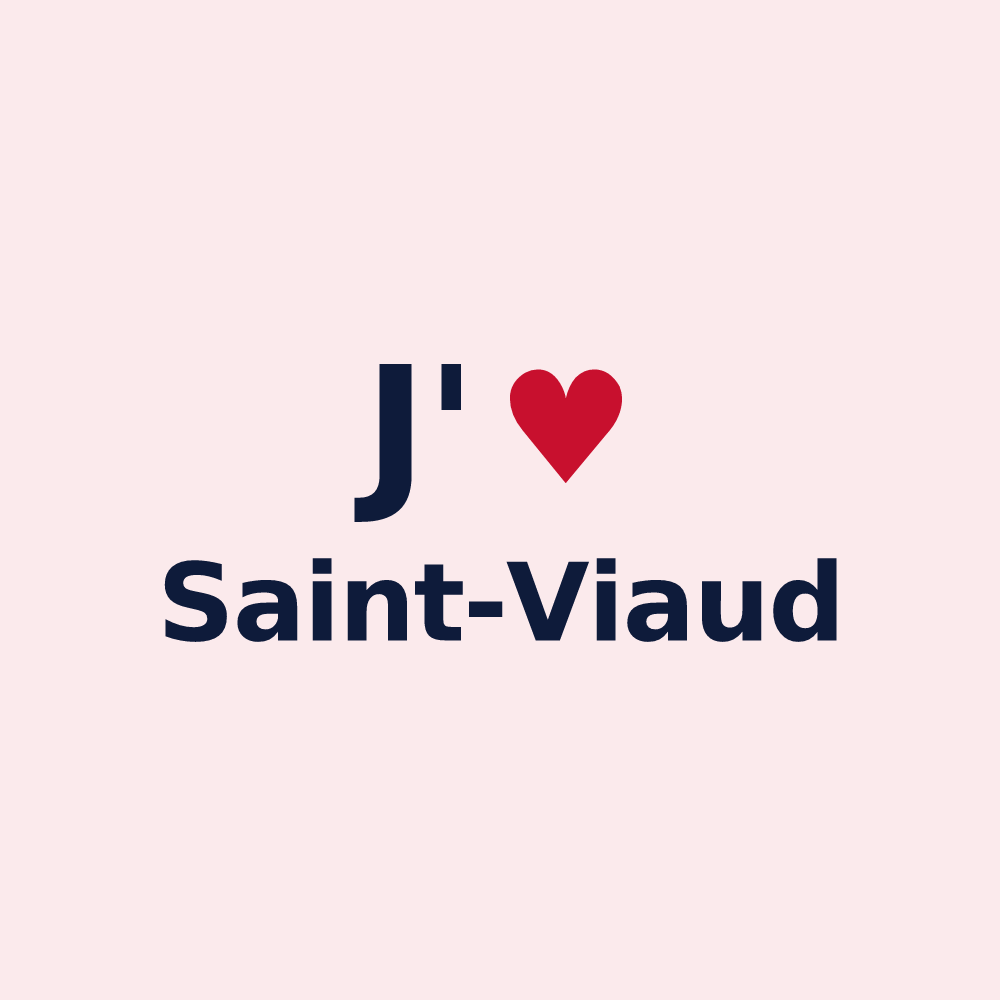 Magnet personnalisé Saint-Viaud — design J'aime Saint-Viaud