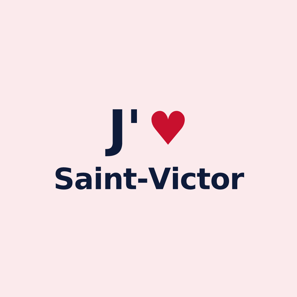 Magnet personnalisé Saint-Victor — design J'aime Saint-Victor