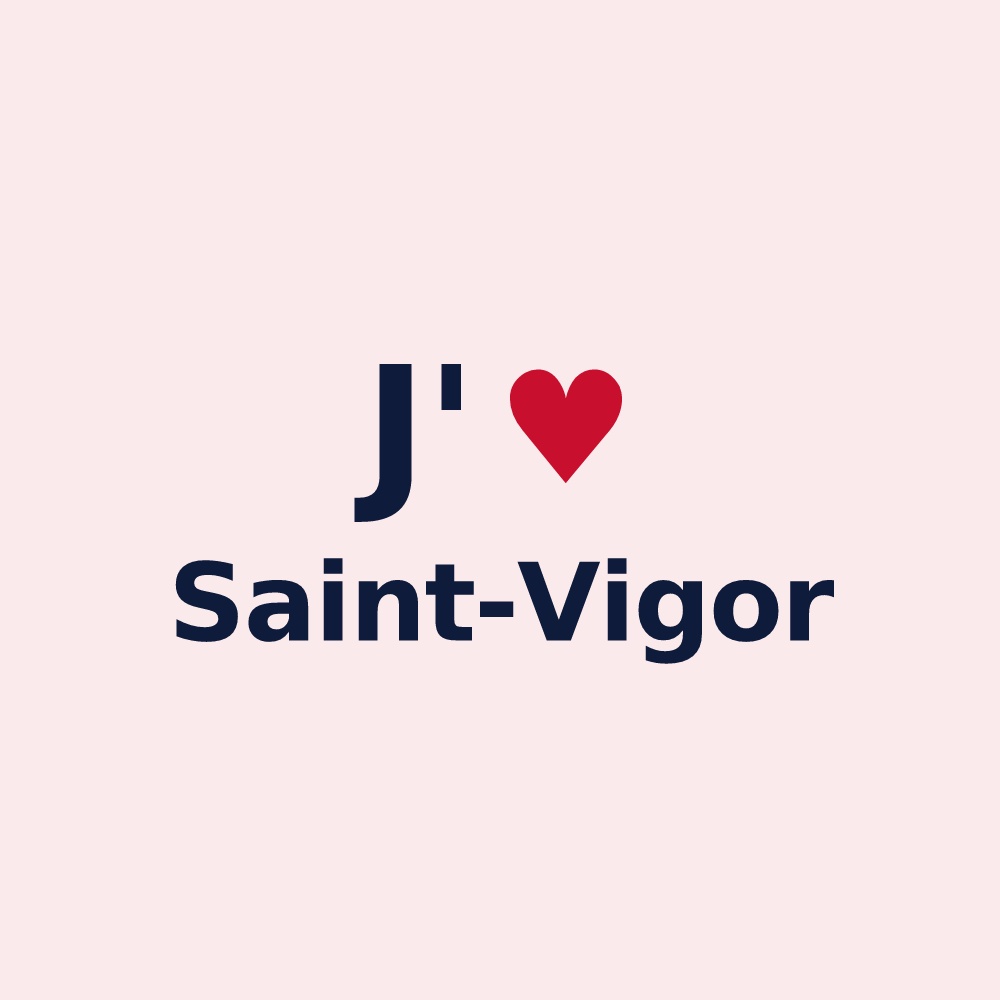 Magnet personnalisé Saint-Vigor — design J'aime Saint-Vigor