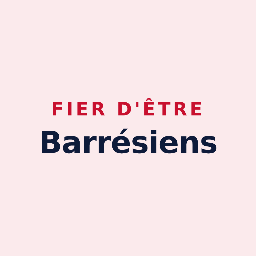 Magnet « Fier d'être Barrésiens » — design pour Saint-Vincent-de-Barrès