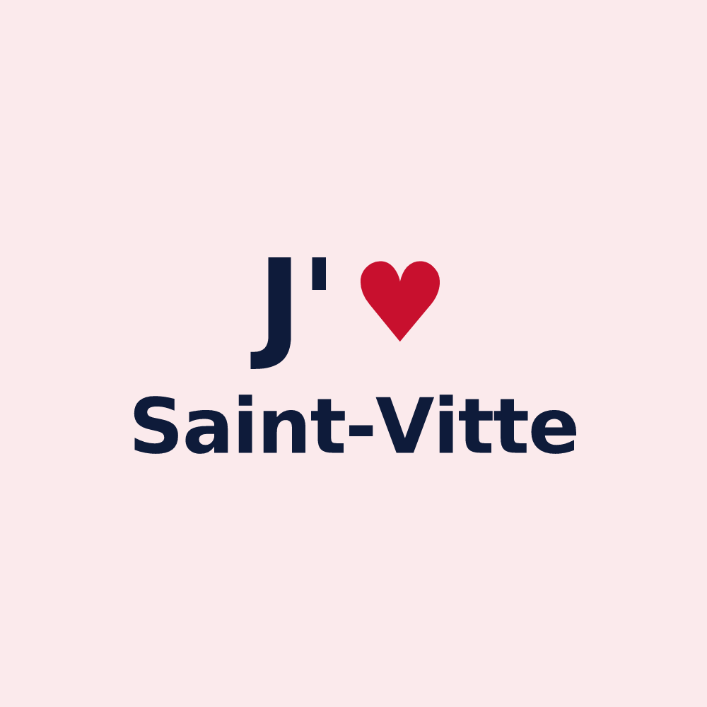 Magnet personnalisé Saint-Vitte — design J'aime Saint-Vitte
