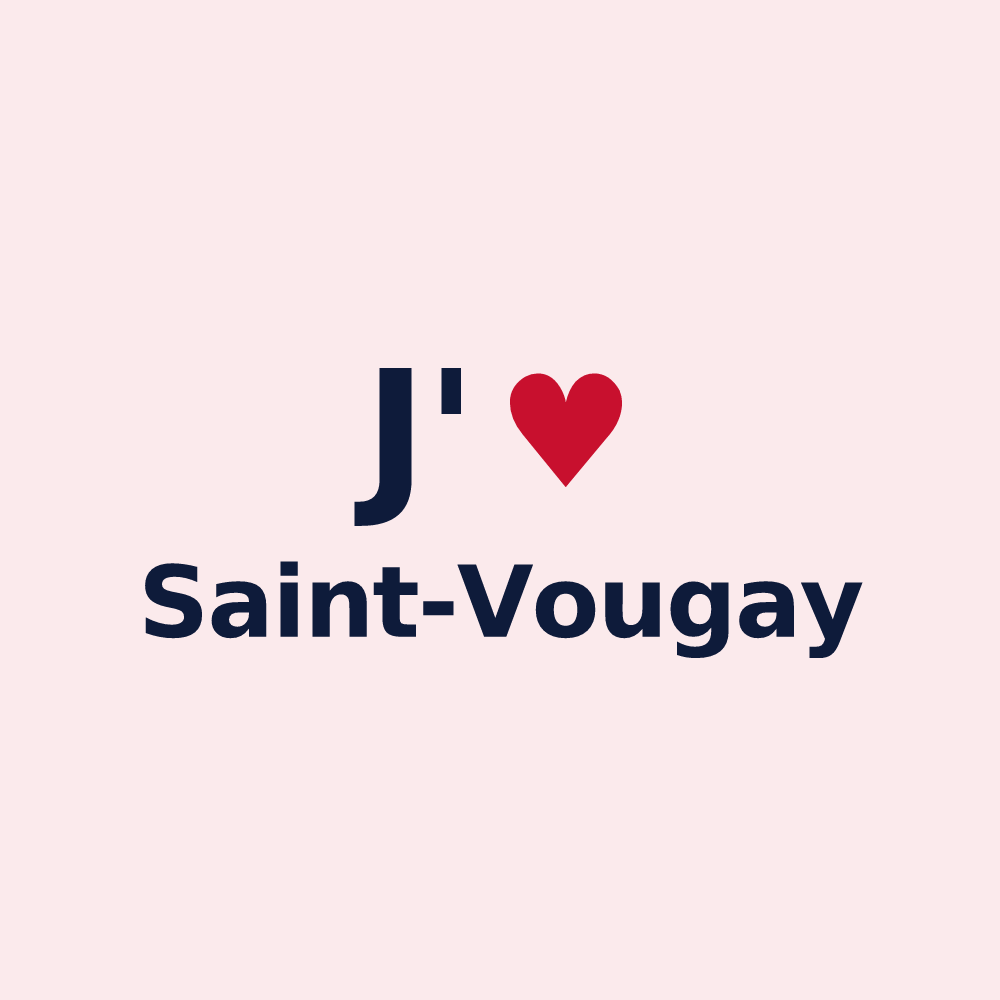 Magnet personnalisé Saint-Vougay — design J'aime Saint-Vougay