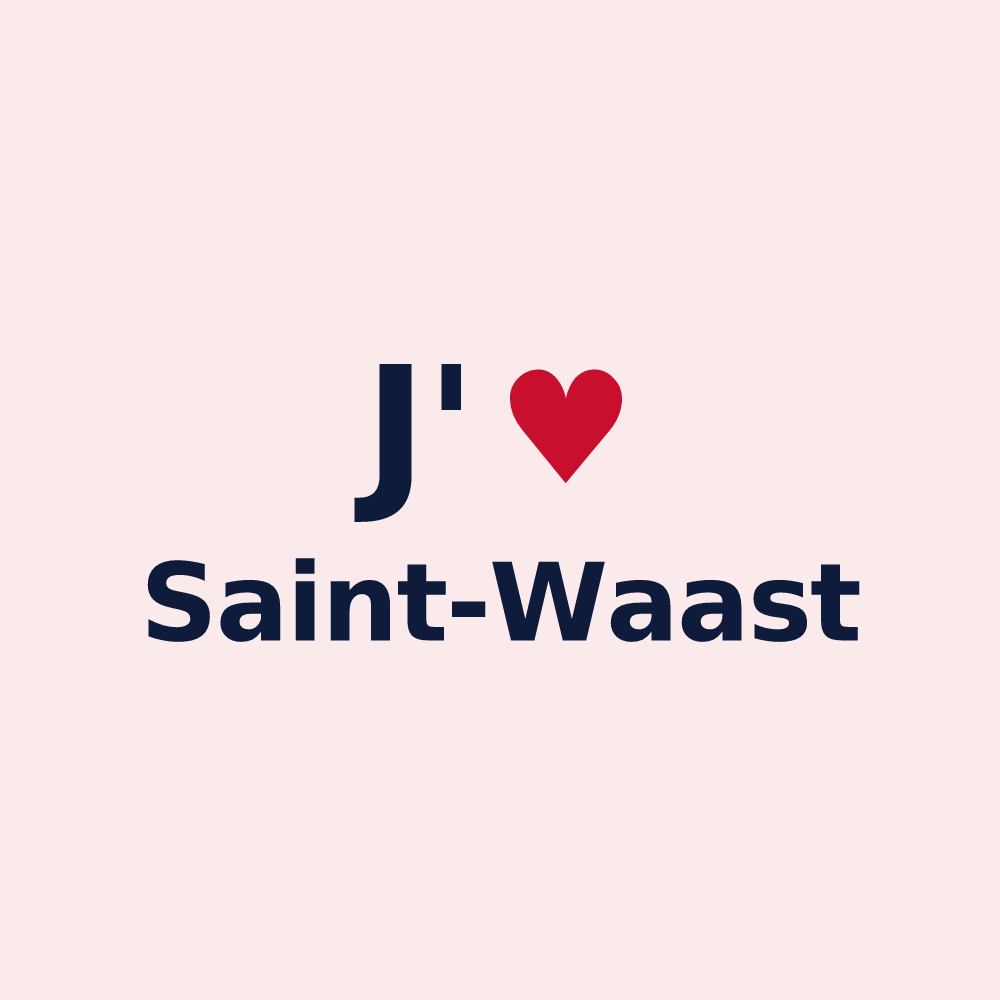 Magnet personnalisé Saint-Waast — design J'aime Saint-Waast